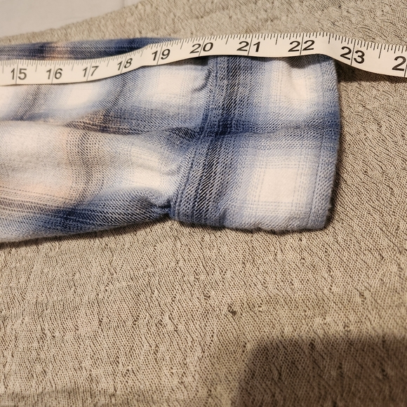 Bleached out graphic print flannel "Hay y'all" moo cow plaid - Picture 6 of 6